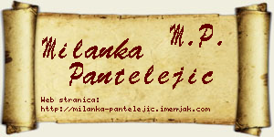 Milanka Pantelejić vizit kartica